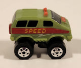 1987 Road Champs Speed Van Green Micro Mini Die Cast Toy Car Vehicle