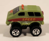 1987 Road Champs Speed Van Green Micro Mini Die Cast Toy Car Vehicle