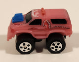 1987 Road Champs Ford Bronco Pink Micro Mini Die Cast Toy Car Vehicle
