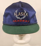 Alaska Skagway Dark Blue and Green Snapback Trucker Cap Hat