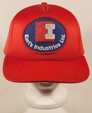 Earl's Industries Ltd. Red Snapback Trucker Cap Hat