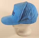 Vintage Skega Blue Corduroy Snapback Trucker Cap Hat