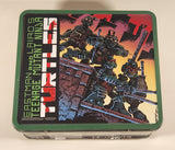 2022 Viacom Nickelodeon Eastman And Laird's Teenage Mutant Ninja Turtles Embossed Tin Metal Lunch Box and Thermos Set