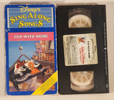 1989 Disney's Sing Along Songs Fun With Music Movie VHS Video Cassette Tape with Case
