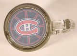 NHL National Hockey League Montreal Canadiens 5 5/8" Frosted Glass Beer Mug Cup