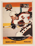 1990-91 Pro Set NHL# 362 Pittsburgh Penguins Mario Lemieux 1990 All Star Game Trading Card