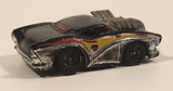 2005 Hot Wheels Wastelanders Two 2 Go Tooned Black and Chrome Die Cast Toy Car Vehicle