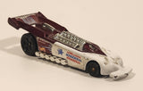 2000 McDonald's Hot Wheels Del Worsham Funny Car Current Maroon and White Die Cast Toy Race Car Vehicle
