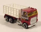 1998 Hot Wheels Rad Rigs Ford Stake Bed Truck Red Die Cast Toy Car Vehicle