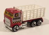 1998 Hot Wheels Rad Rigs Ford Stake Bed Truck Red Die Cast Toy Car Vehicle