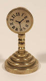 Vintage Brass Dollhouse Miniature Paper Faced Clock Ornament