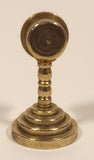 Vintage Brass Dollhouse Miniature Paper Faced Clock Ornament
