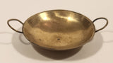 Vintage Dollhouse Miniature Double Handed Skillet Pan 1 3/4" Brass Metal Ornament