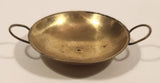 Vintage Dollhouse Miniature Double Handed Skillet Pan 1 3/4" Brass Metal Ornament