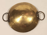 Vintage Dollhouse Miniature Double Handed Skillet Pan 1 3/4" Brass Metal Ornament
