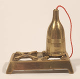 Vintage Dollhouse Miniature Double Burner Camping Stove with Gas Canister 3" Brass Metal Ornament