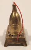 Vintage Dollhouse Miniature Double Burner Camping Stove with Gas Canister 3" Brass Metal Ornament