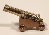 Vintage Dollhouse Miniature Cannon 2 1/2" Brass Metal Ornament