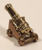 Vintage Dollhouse Miniature Cannon 2 1/2" Brass Metal Ornament