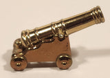Vintage Dollhouse Miniature Cannon 2 1/2" Brass Metal Ornament