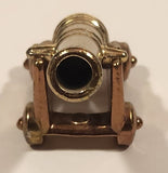 Vintage Dollhouse Miniature Cannon 2 1/2" Brass Metal Ornament
