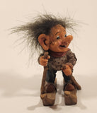 Vintage Norwegian Troll On Skis 3 1/4" Resin Figurine