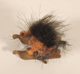 Vintage Norwegian Troll On Skis 3 1/4" Resin Figurine