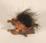 Vintage Norwegian Troll On Skis 3 1/4" Resin Figurine