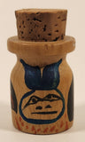 Hand Painted Aboriginal Wood Cork Bottle