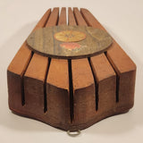 Vintage Mid Century Wooden Knife Block Wall Hanging