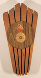 Vintage Mid Century Wooden Knife Block Wall Hanging
