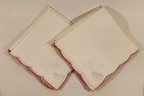Vintage Shanghai China Christmas Holly Embroidered 100% Cotton 16" x 16" Napkins Set of 10
