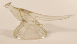 Vintage K.R. Haley Ring Neck Pheasant Bird 11 1/2" Clear Art Glass Sculpture