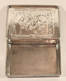 Vintage Mid Century Blue Riley's Toffee Medieval Huntsman Falcons Brothers Tin Metal Container Halifax England