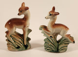 Vintage Fawn Deer in Grass Porcelain Salt and Pepper Shakers