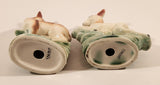 Vintage Fawn Deer in Grass Porcelain Salt and Pepper Shakers