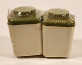 Vintage Sterilite Pennsylvania Dutch Folk Art Dancers Green and White Plastic Salt and Pepper Shakers New in Plastic
