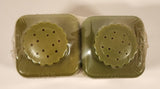 Vintage Sterilite Pennsylvania Dutch Folk Art Dancers Green and White Plastic Salt and Pepper Shakers New in Plastic