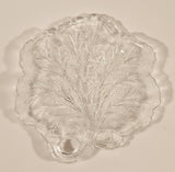 Vintage Indiana Glass Leaf Pebble Textured Embossed Glass Dish
