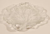 Vintage Indiana Glass Leaf Pebble Textured Embossed Glass Dish