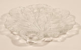 Vintage Indiana Glass Leaf Pebble Textured Embossed Glass Dish