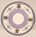 Vintage Aynsely Purple with Ornate Red Rose Pattern Porcelain Pedestal Dessert Dish