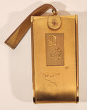 Vintage Wadsworth By Parker Pen Monogrammed D F Cosmetics Mirror Powder Compact with Comb in Box