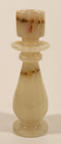 Vintage White Marble Onyx 5 3/4" Candlestick Holder