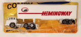 1987 Ja-Ru Yatming Hemingway Semi Truck and Trailer White Die Cast Toy Truck Vehicle New in Partial Package