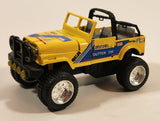 SS-1103-4 Jeep Roader Outter QUJI 220 Yellow Pull Back Die Cast Toy Car Vehicle with Opening Doors and Hood