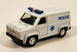 Unknown Brand No. 8710 Rescue Ambulance Van White Pull Back 1:38 Scale Die Cast Toy Car Vehicle