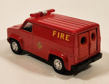 Unknown Brand No. 8710 Van Fire Red Pull Back 1:38 Scale Die Cast Toy Car Vehicle