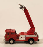 Unknown Brand No. 8730 Fire Truck Snorkel Aerial Red Pull Back Die Cast Toy Car Vehicle