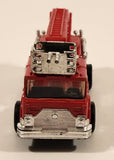 Unknown Brand No. 8730 Fire Truck Snorkel Aerial Red Pull Back Die Cast Toy Car Vehicle